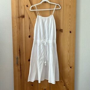 - J.Crew 90s vintage swimsuit, cover-up, white w adjustable straps. Size s…